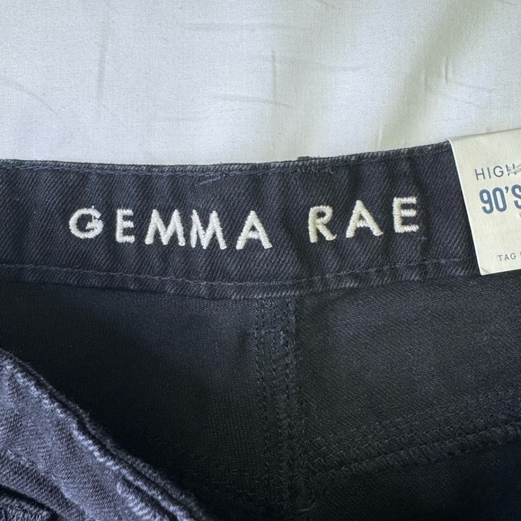 Distressed 90’s Black Jeans with Studded Details Gemma Rae boyfriend 7/28 - Picture 6 of 7